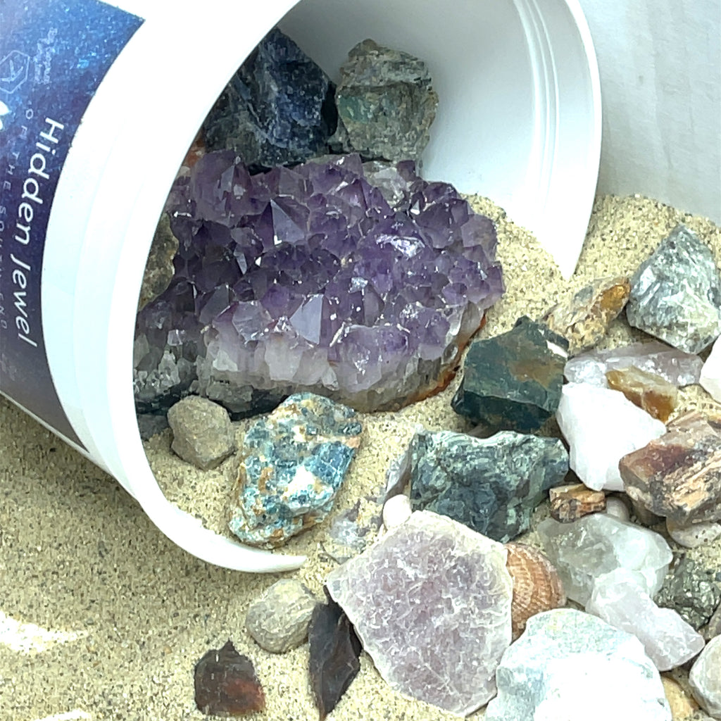Gemstone Mining Surprise Bucket  with sand