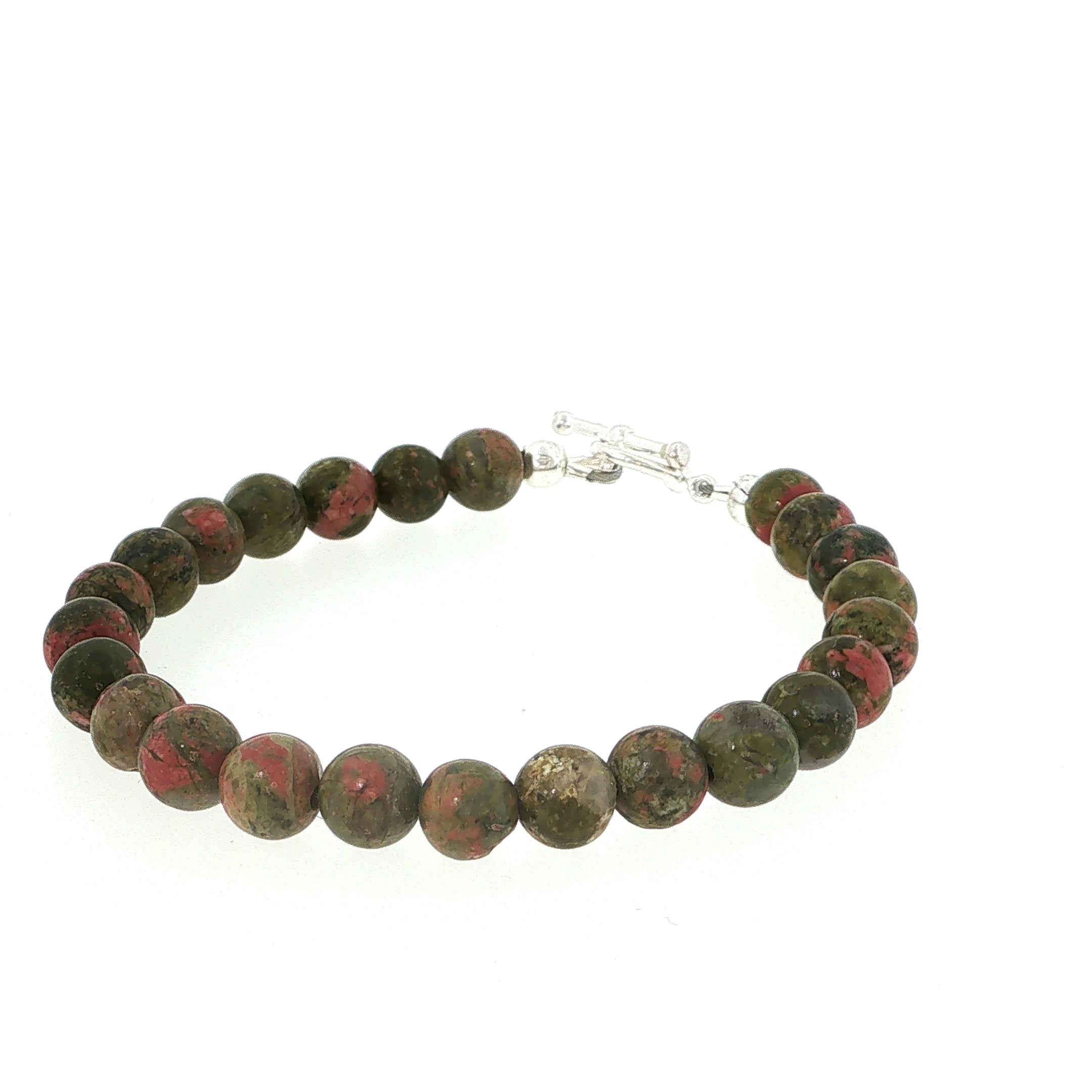 Unakite Beaded Gemstone Bracelet