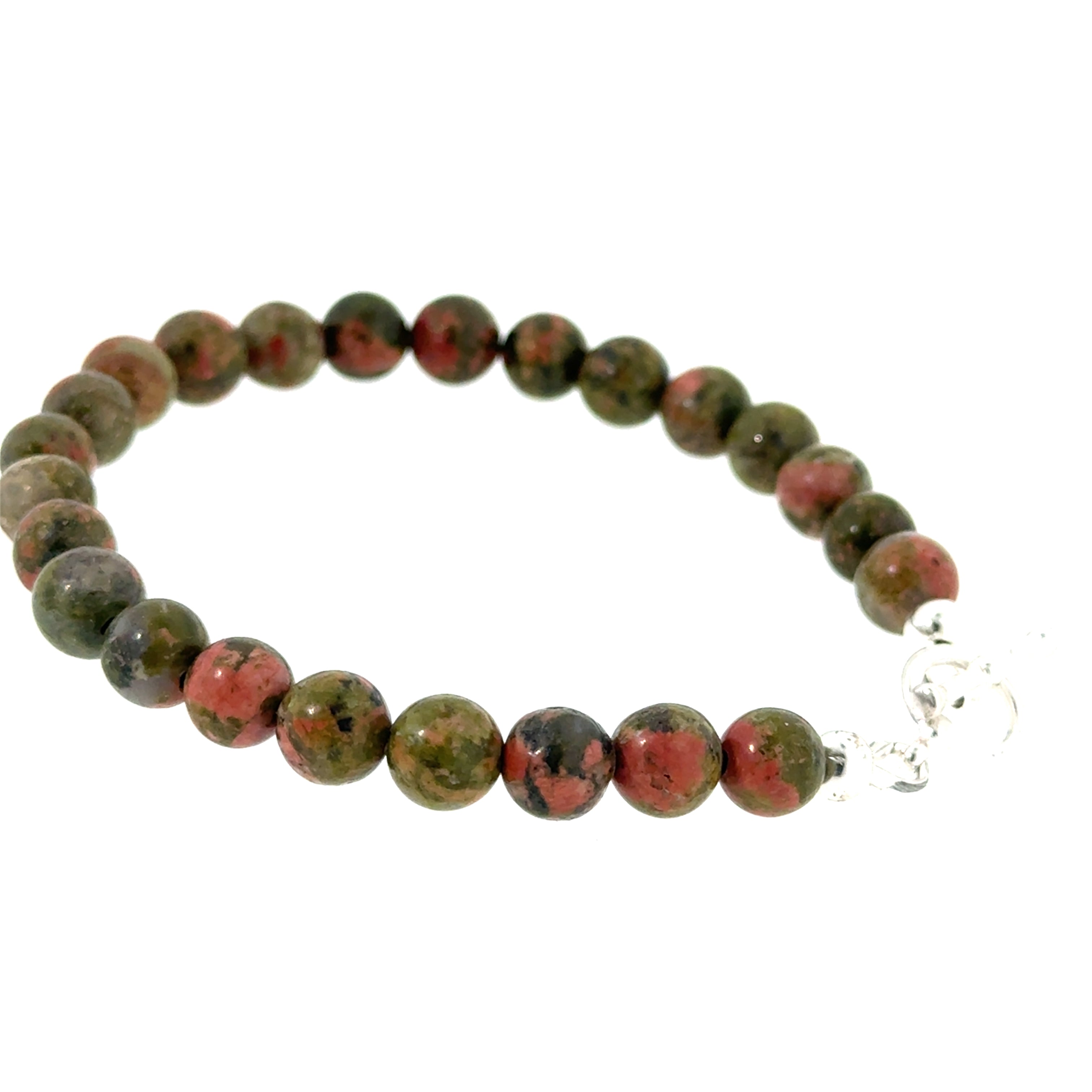 Unakite Beaded Gemstone Bracelet