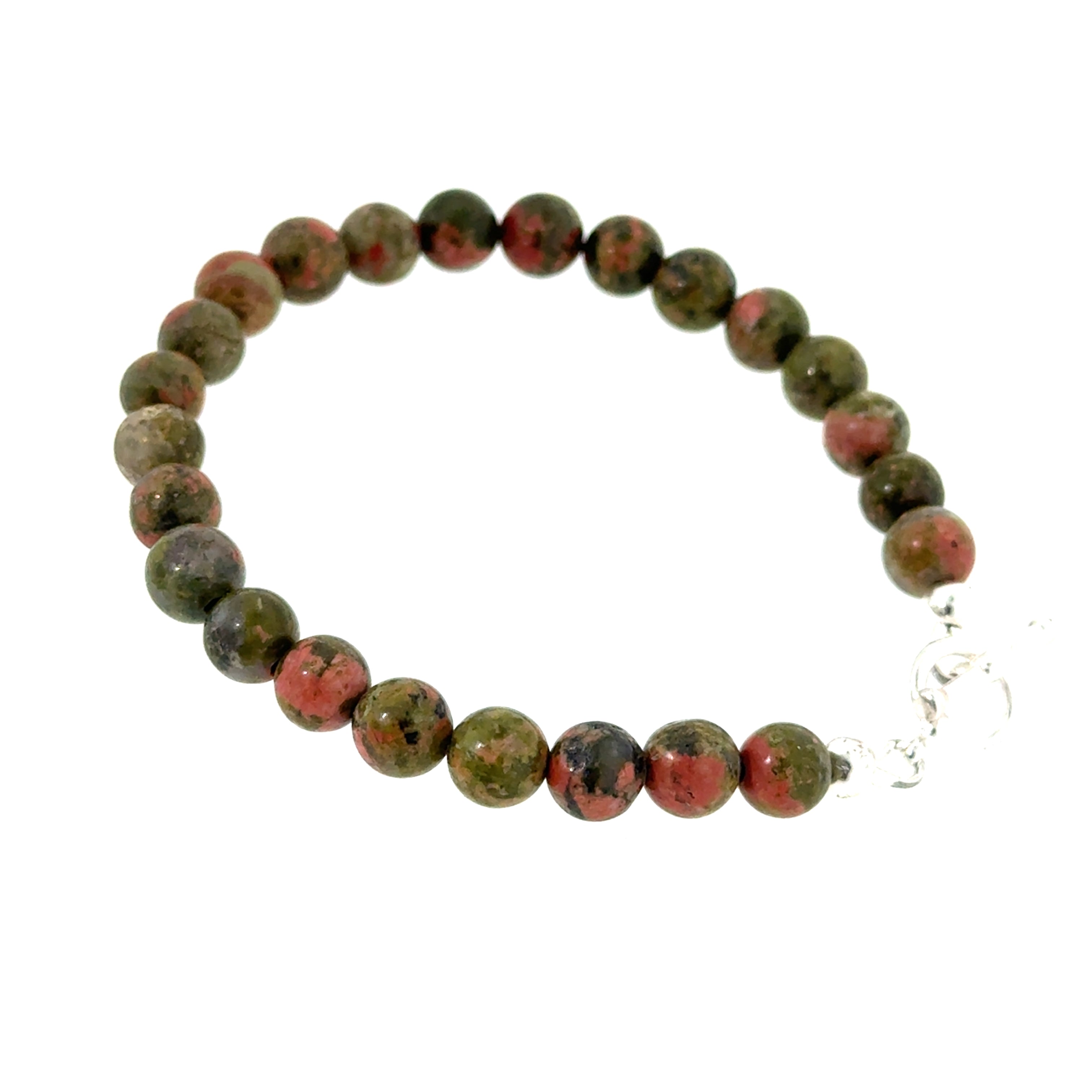 Unakite Beaded Gemstone Bracelet