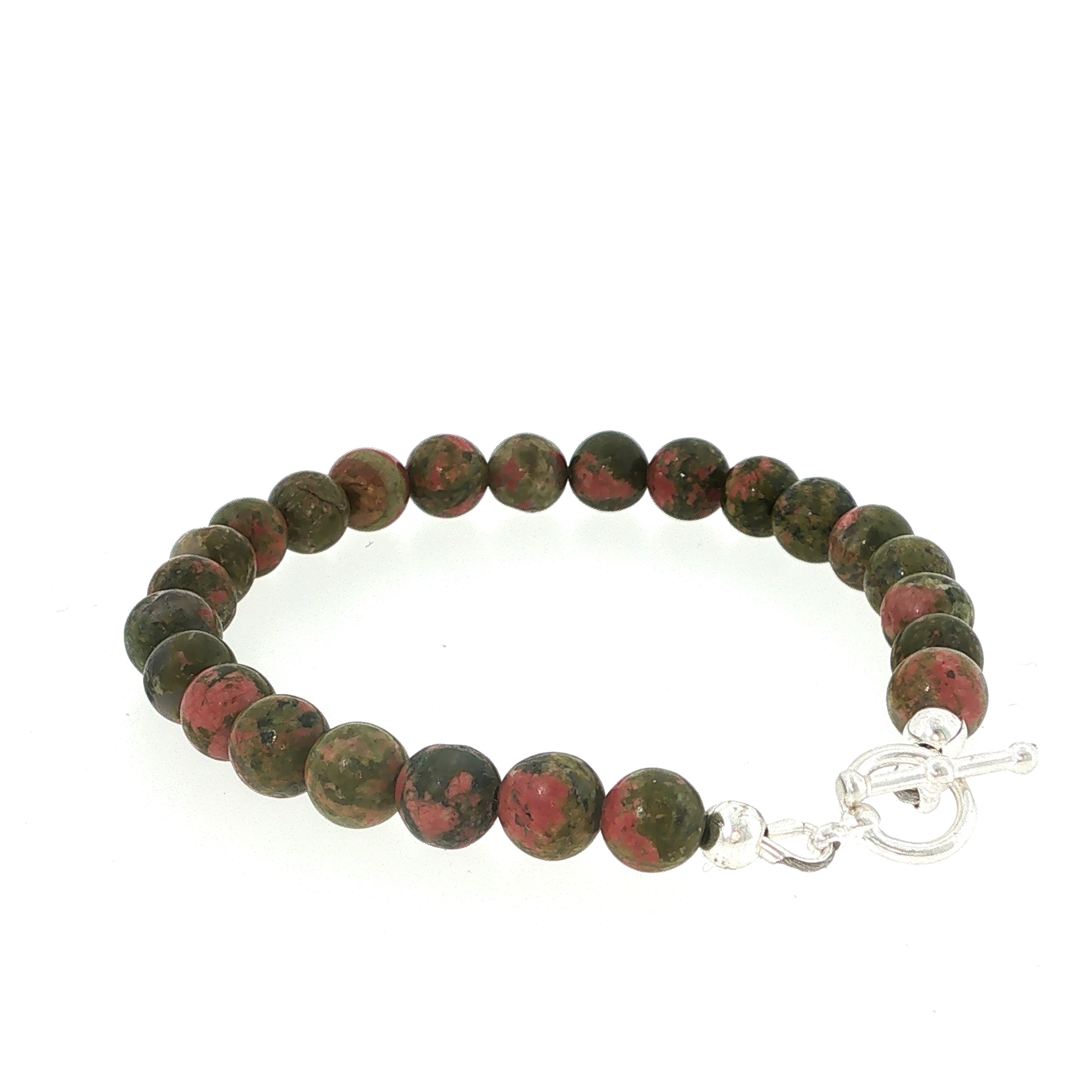 Unakite Beaded Gemstone Bracelet