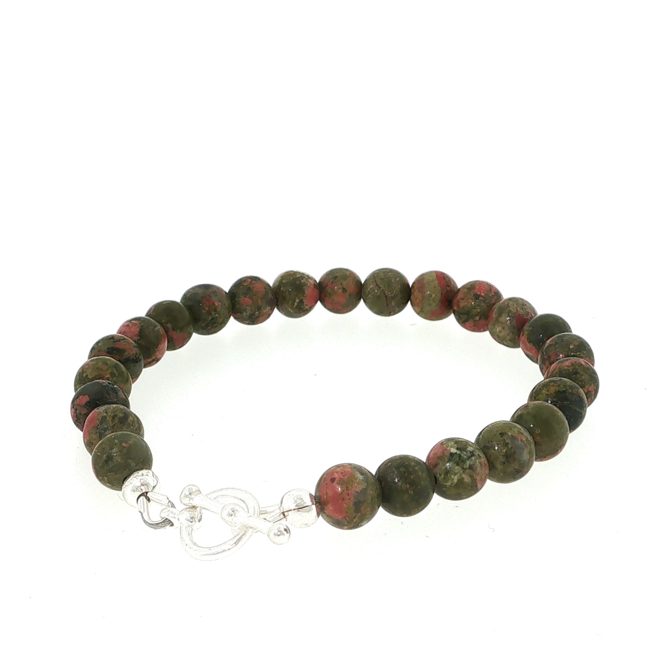 Unakite Beaded Gemstone Bracelet
