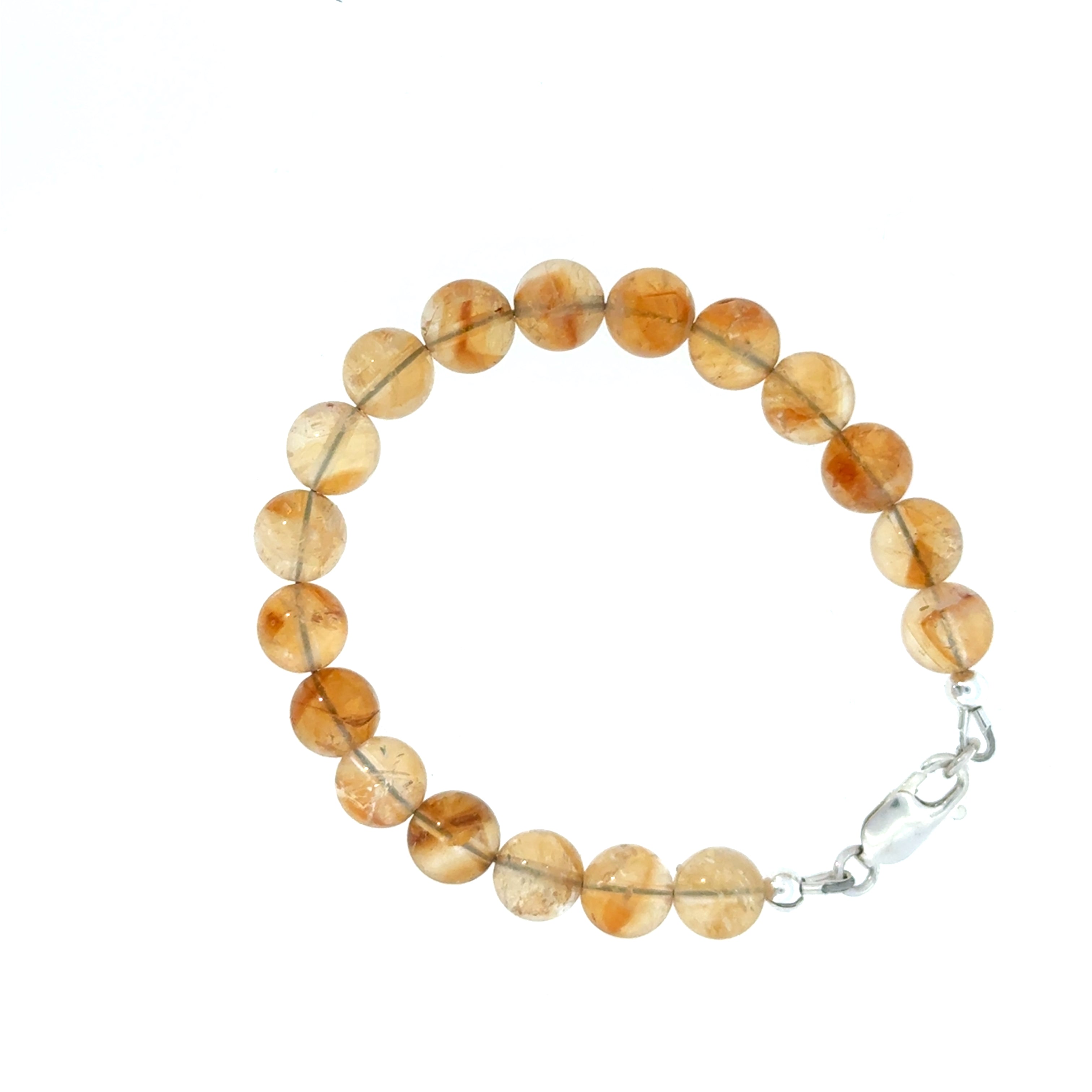 Citrine Gemstone Beaded Bracelet