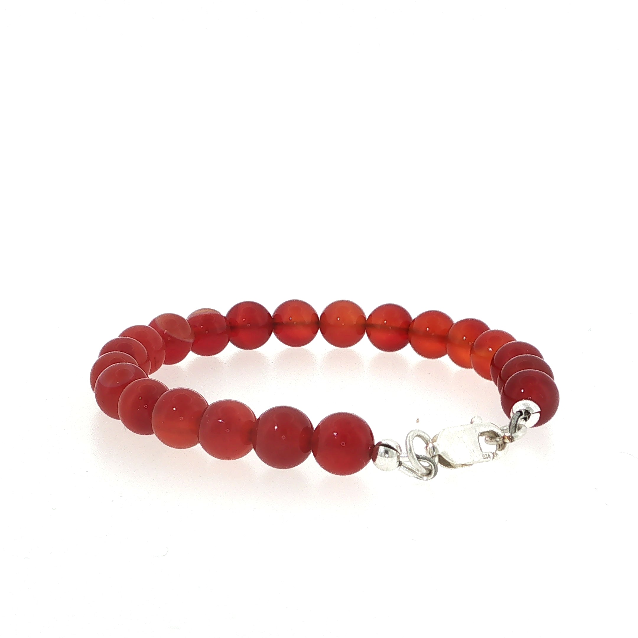 Carnelian Gemstone Beaded Bracelet