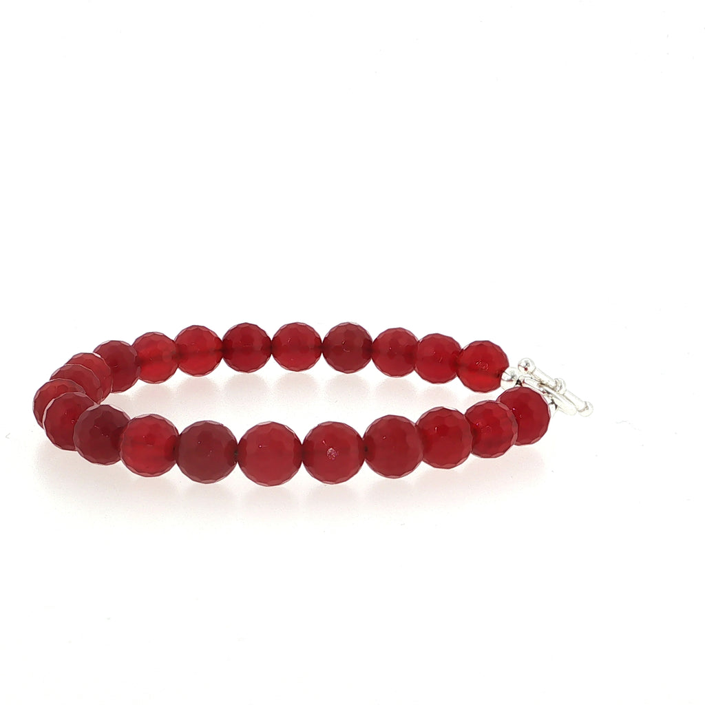 Carnelian Gemstone Beaded Bracelet