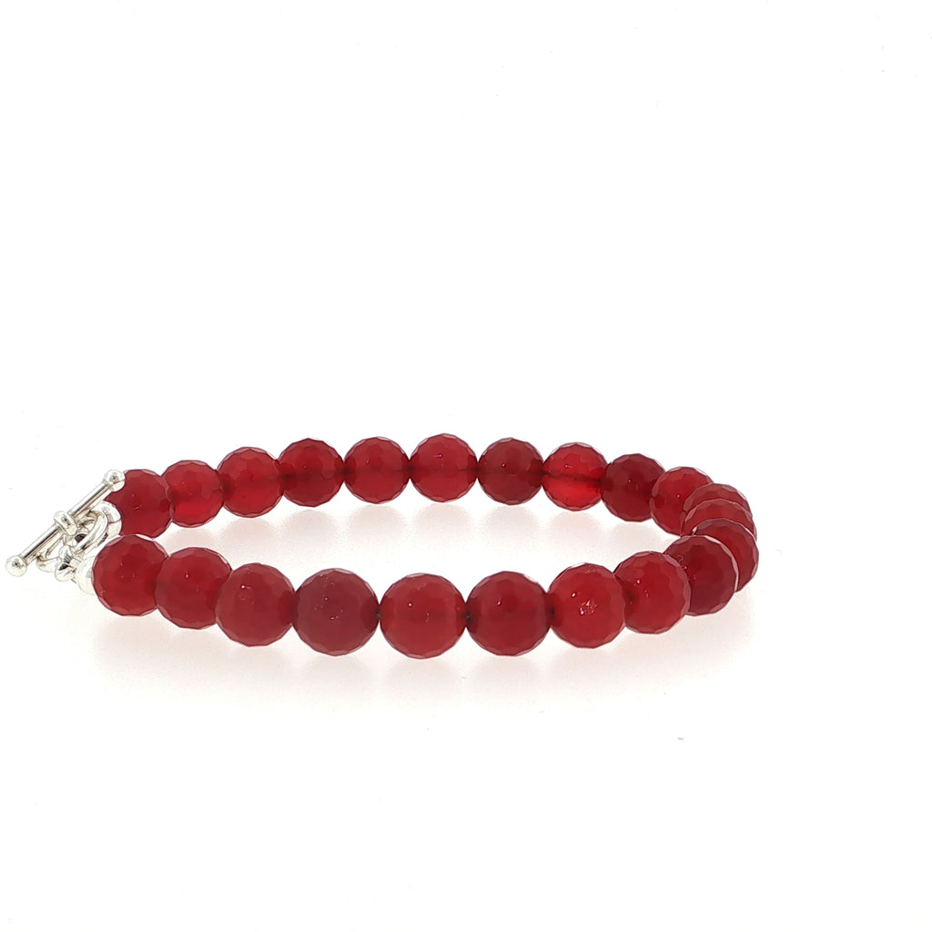 Carnelian Gemstone Beaded Bracelet