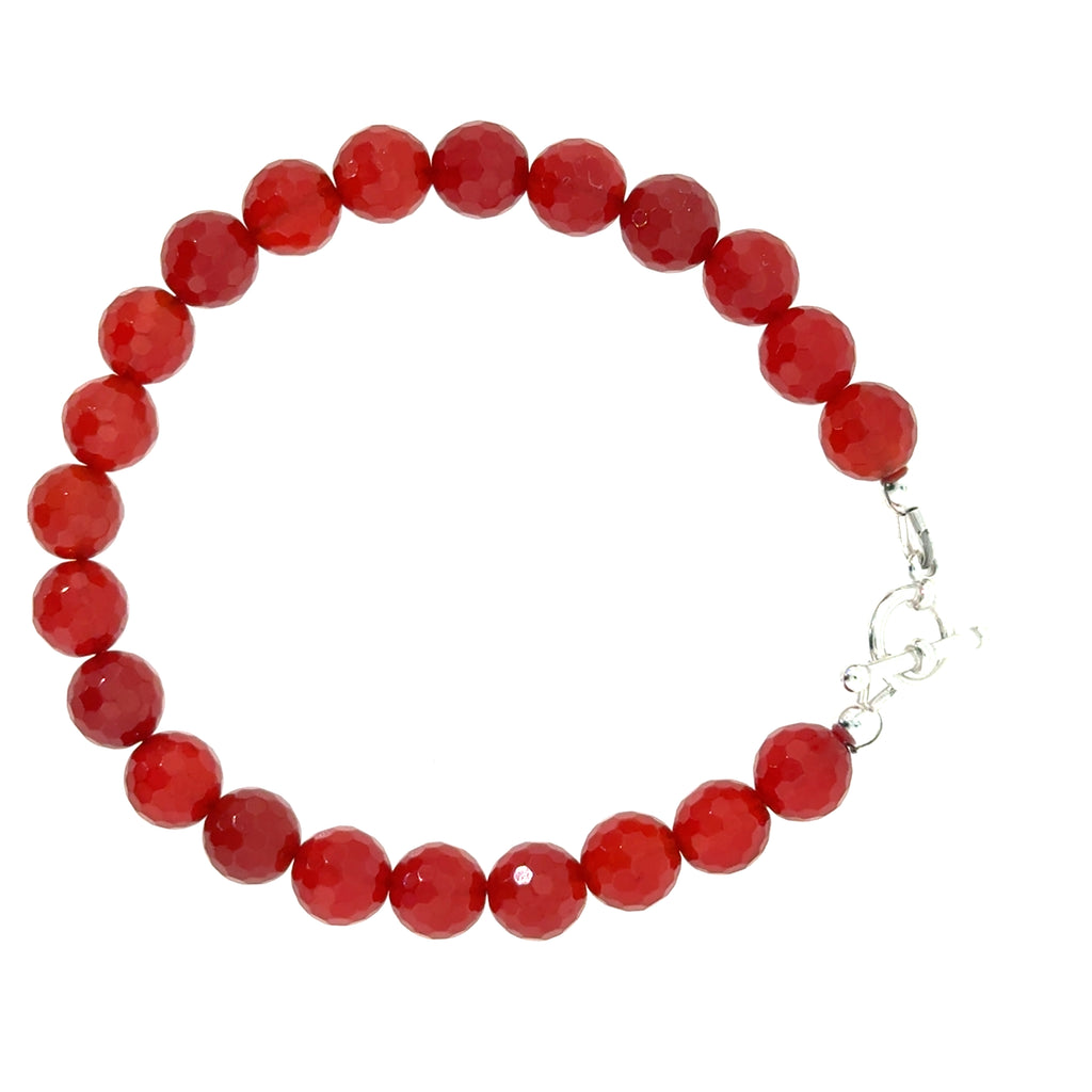 Carnelian Gemstone Beaded Bracelet
