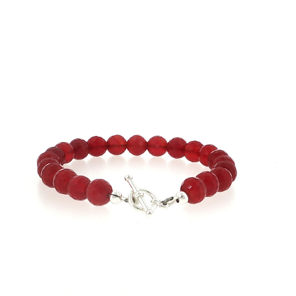Carnelian Gemstone Beaded Bracelet