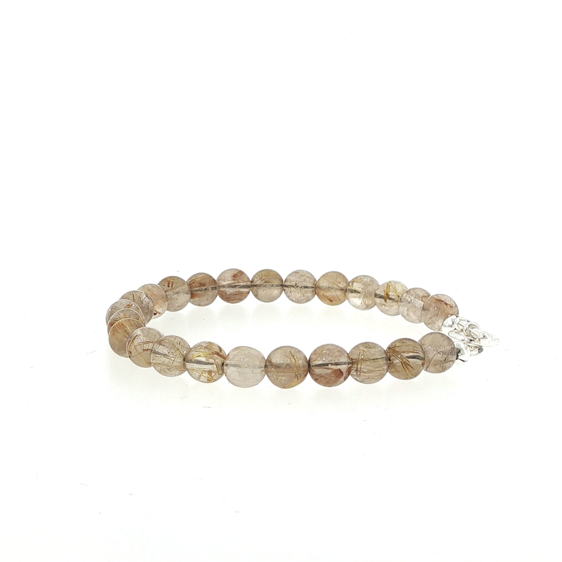 Golden Rutile Gemstone Beaded Bracelet