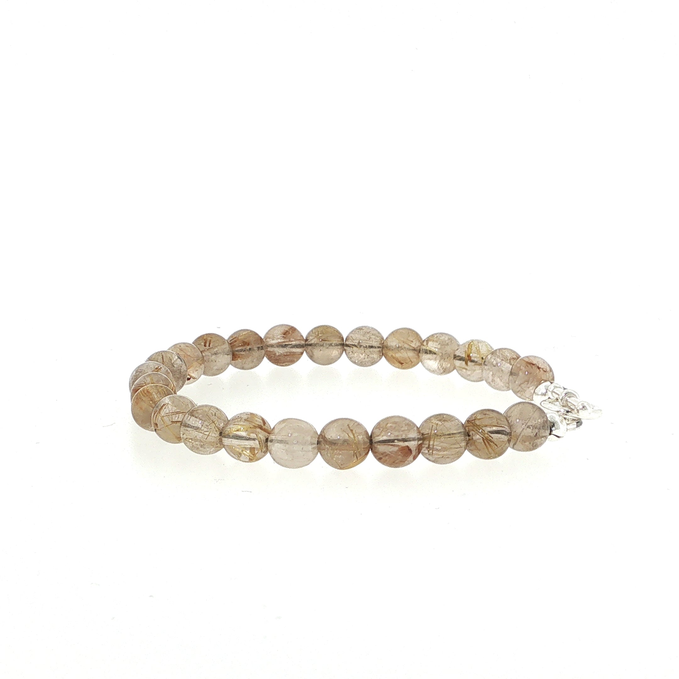 Golden Rutile Gemstone Beaded Bracelet