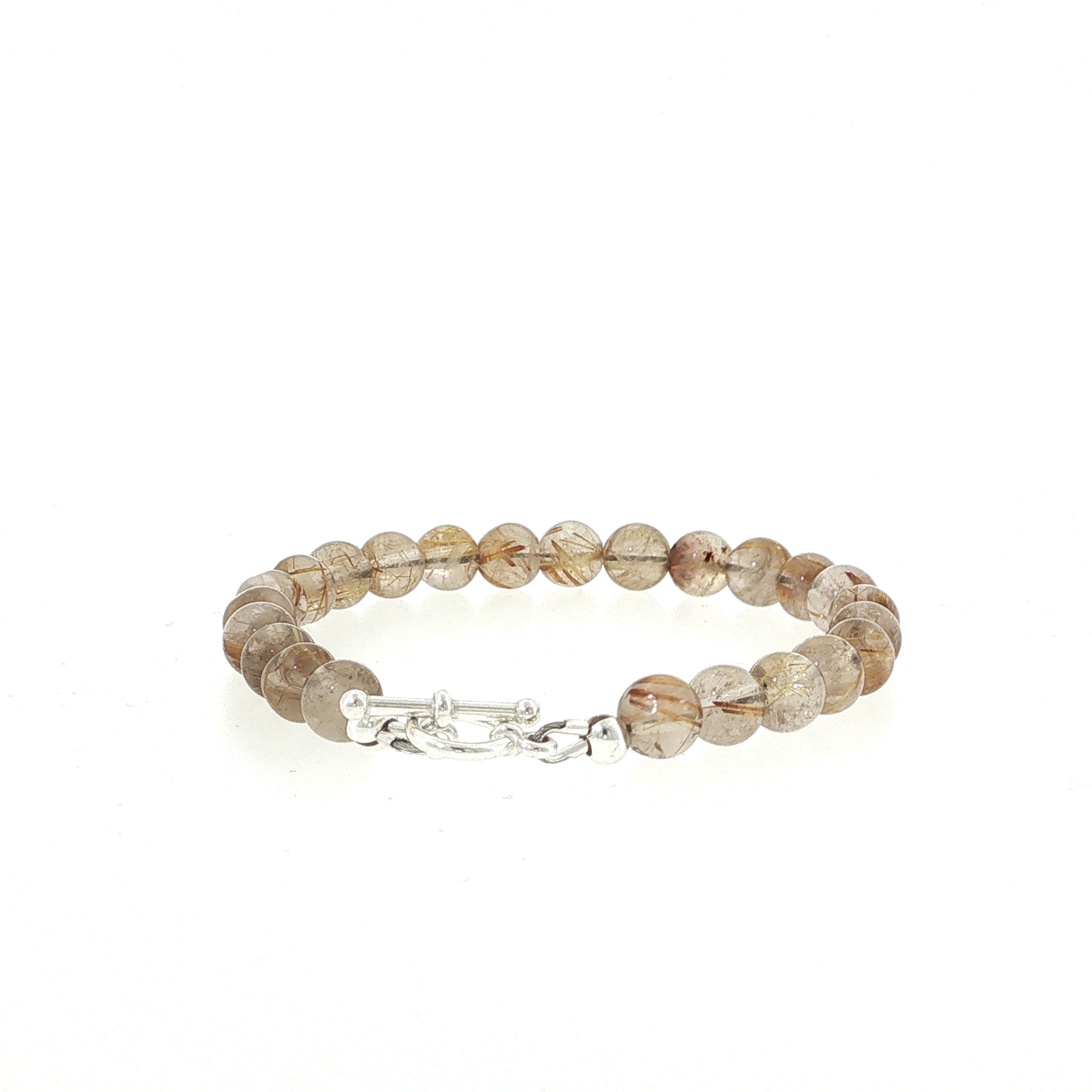 Golden Rutile Gemstone Beaded Bracelet