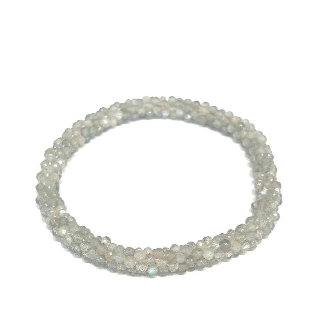 AA Labradorite Roll-On Crocheted Bracelet | No Clasp | Reiki-Charged
