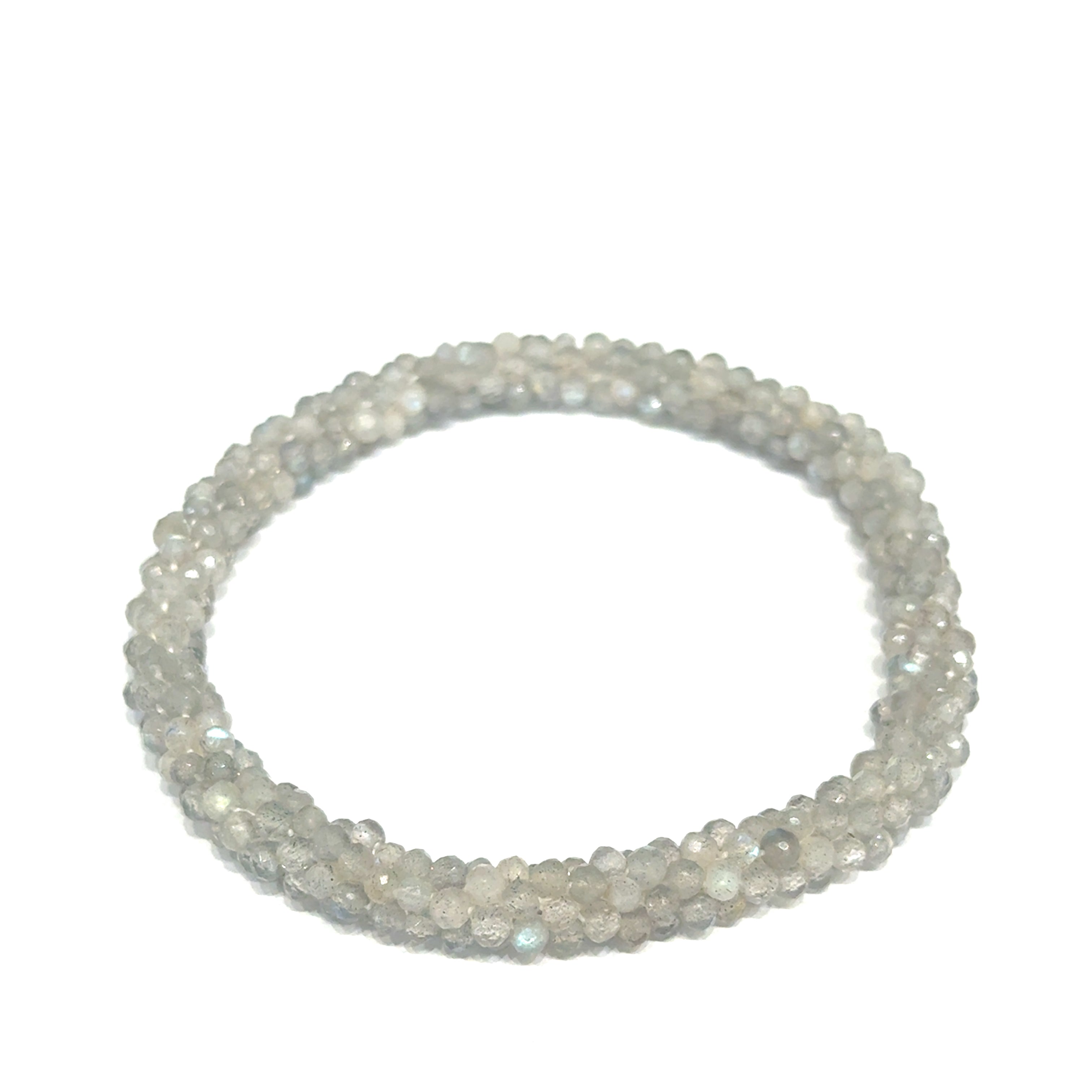 AA Labradorite Roll-On Crocheted Bracelet | No Clasp | Reiki-Charged