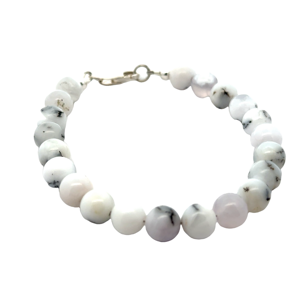Dendritic Opal  Beaded Gemstone Bracelet, Jewelry