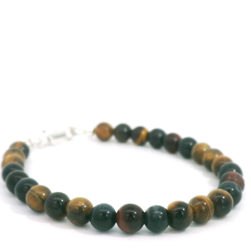 Tiger Eye Trio Gemstone Beaded Bracelet