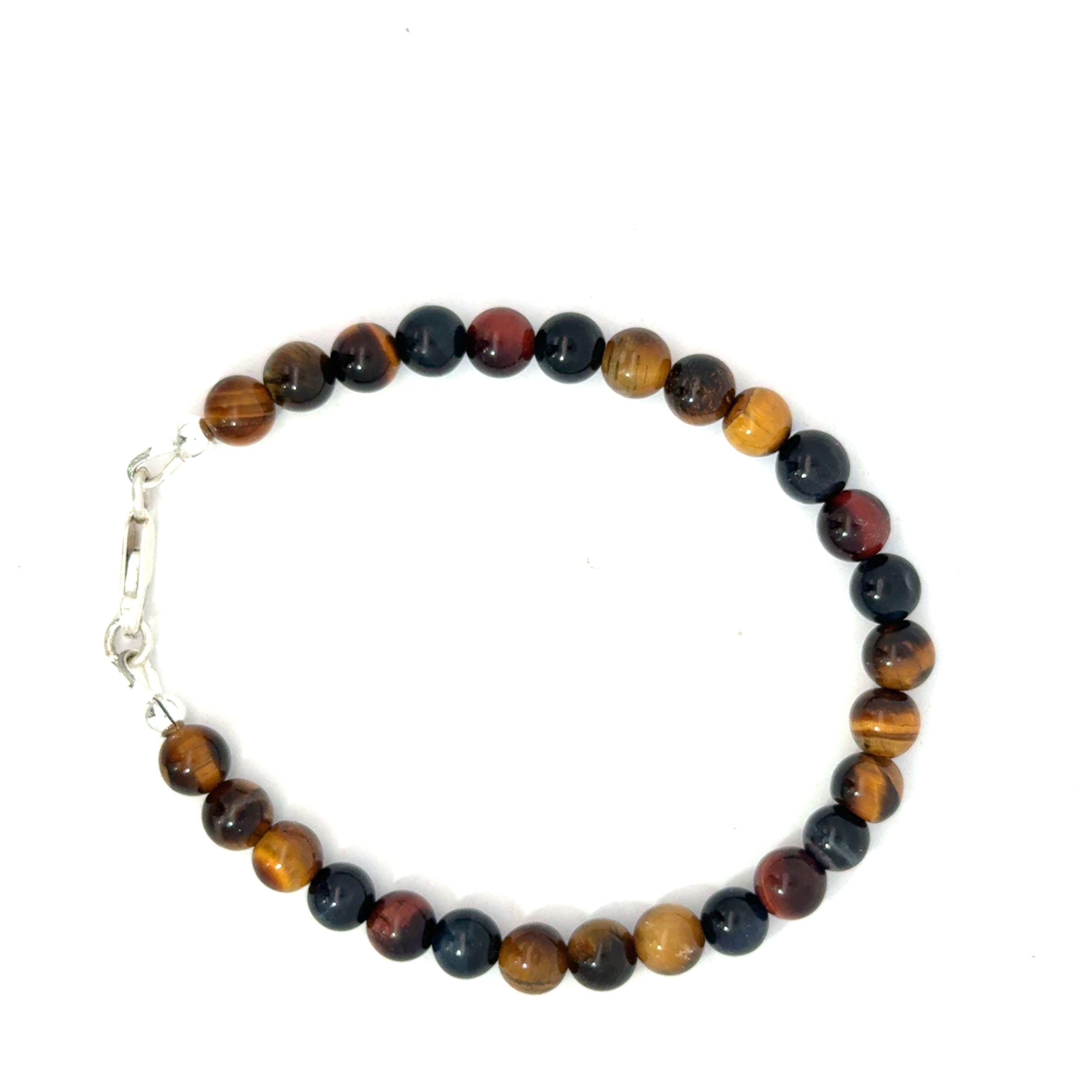 Tiger Eye Trio Gemstone Beaded Bracelet