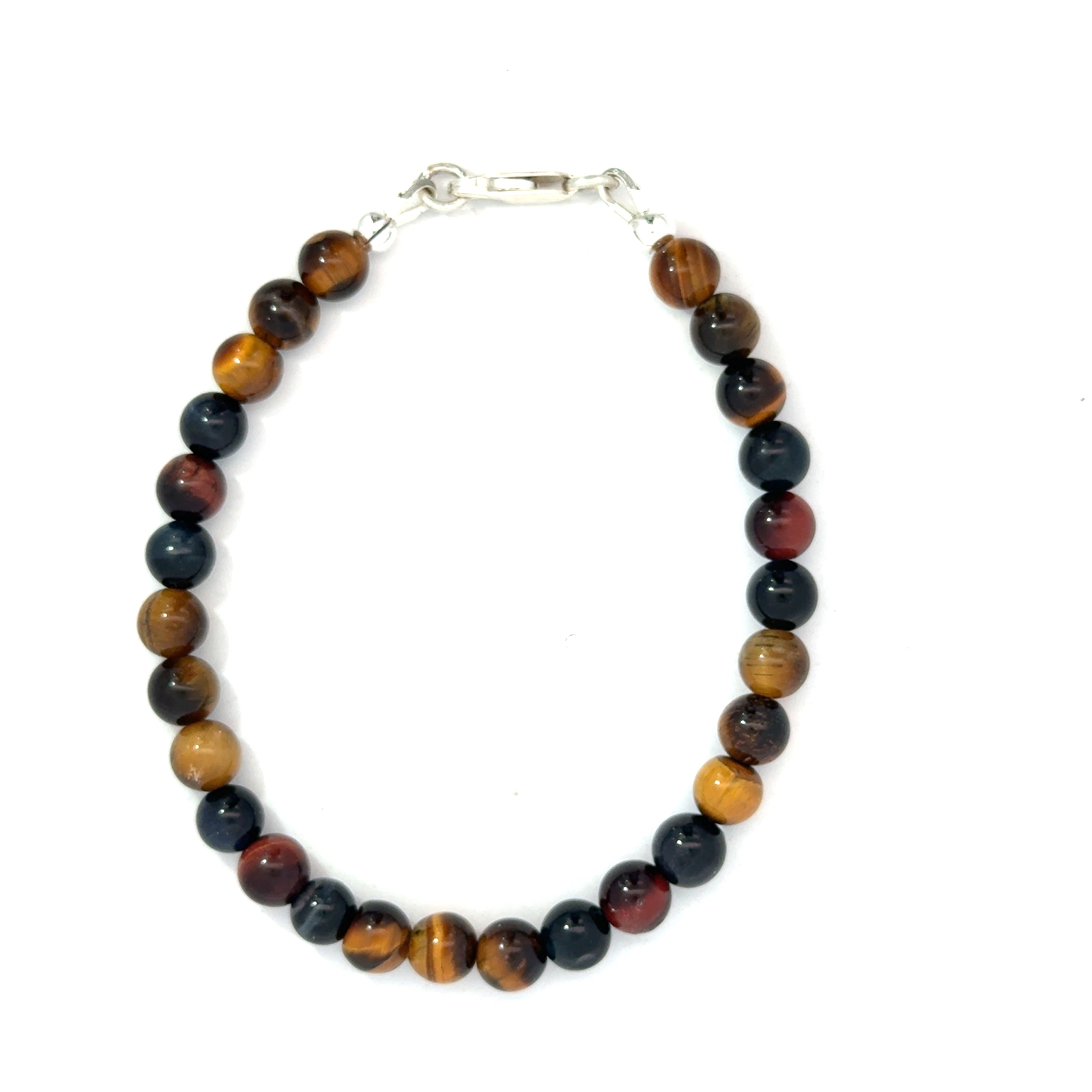 Tiger Eye Trio Gemstone Beaded Bracelet