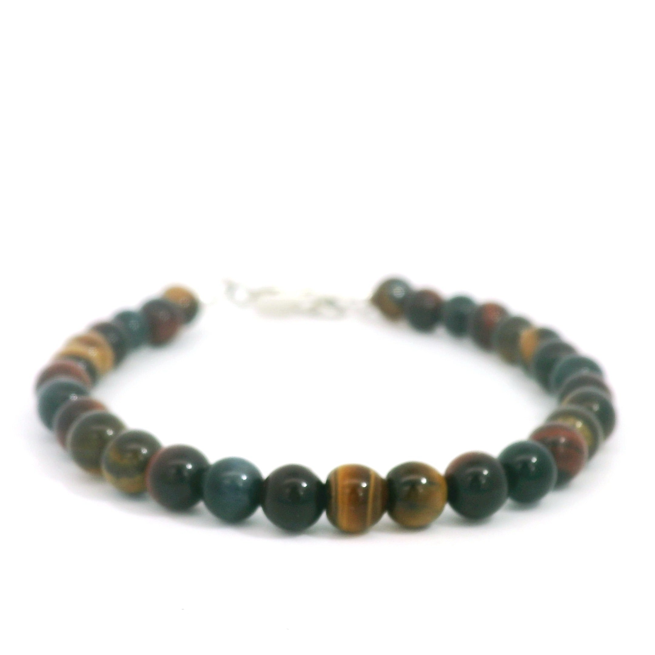 Tiger Eye Trio Gemstone Beaded Bracelet