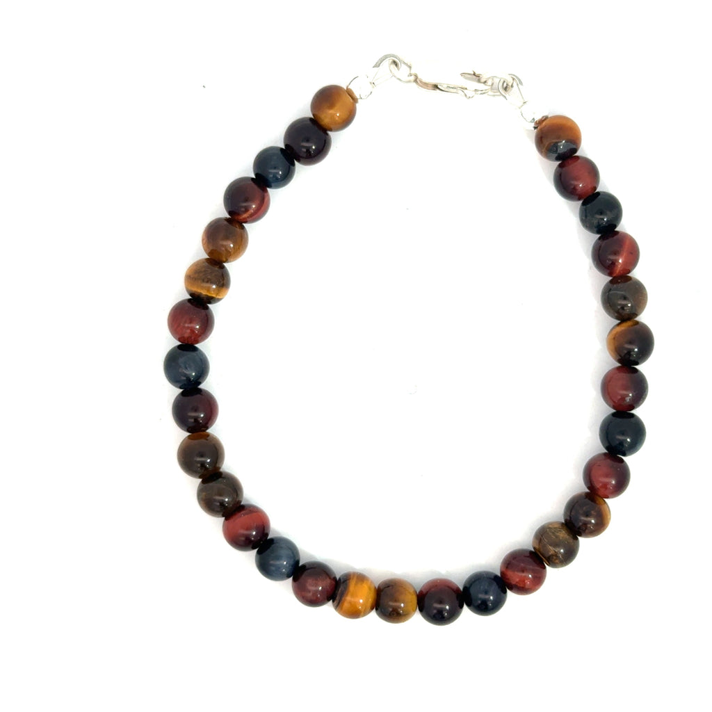 Tiger Eye Trio Gemstone Beaded Bracelet