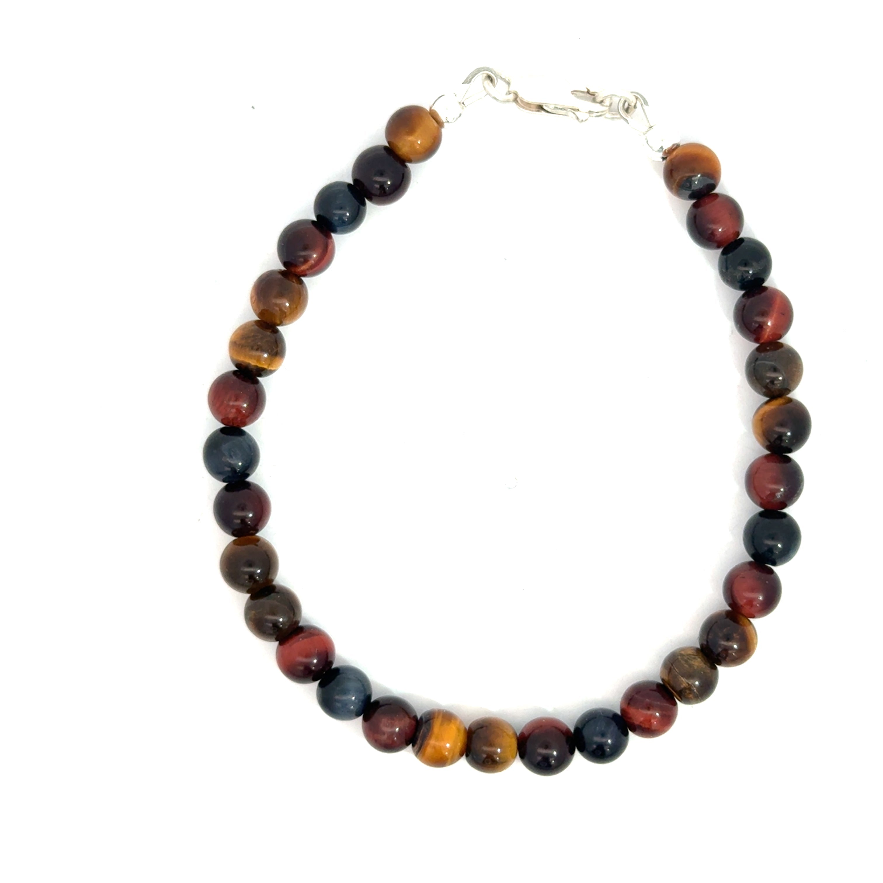 Tiger Eye Trio Gemstone Beaded Bracelet
