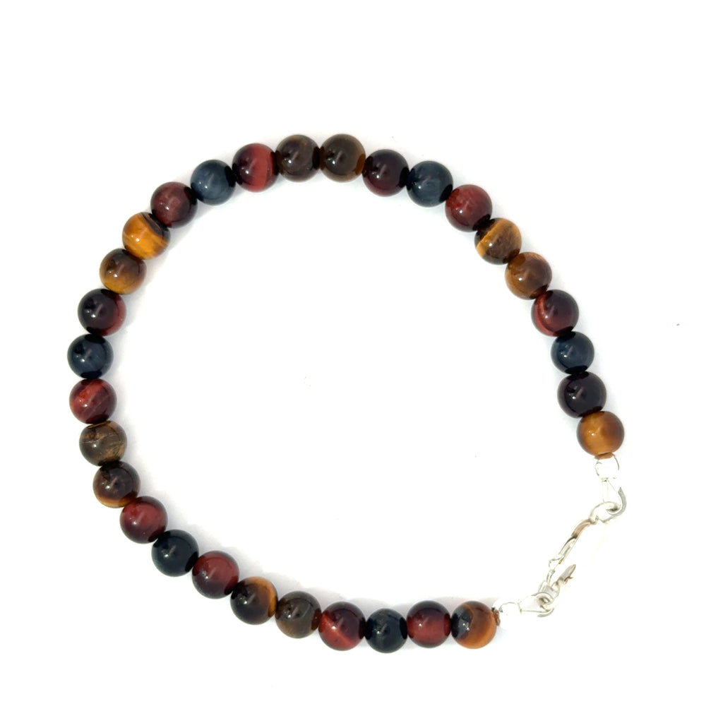 Tiger Eye Trio Gemstone Beaded Bracelet