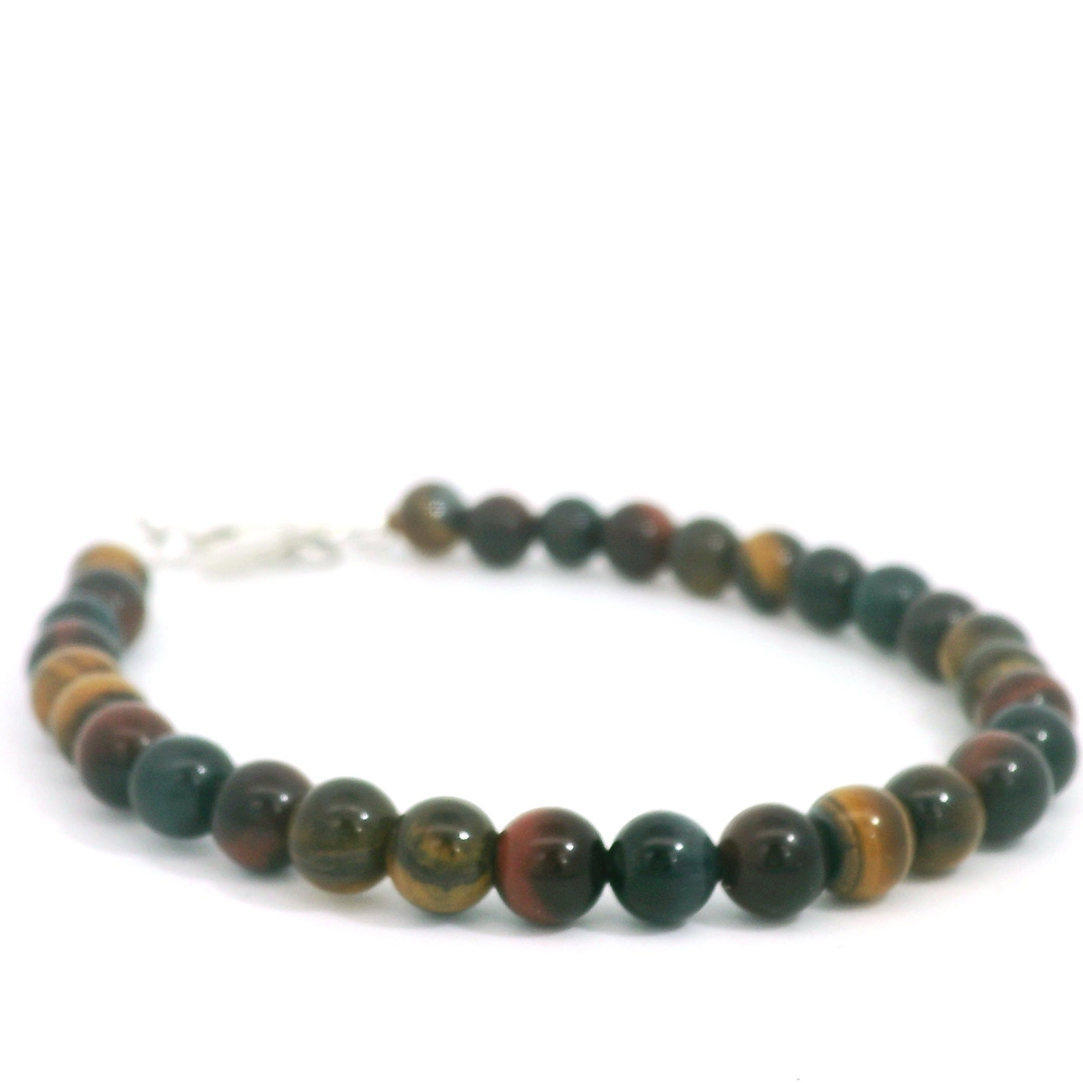 Tiger Eye Trio Gemstone Beaded Bracelet