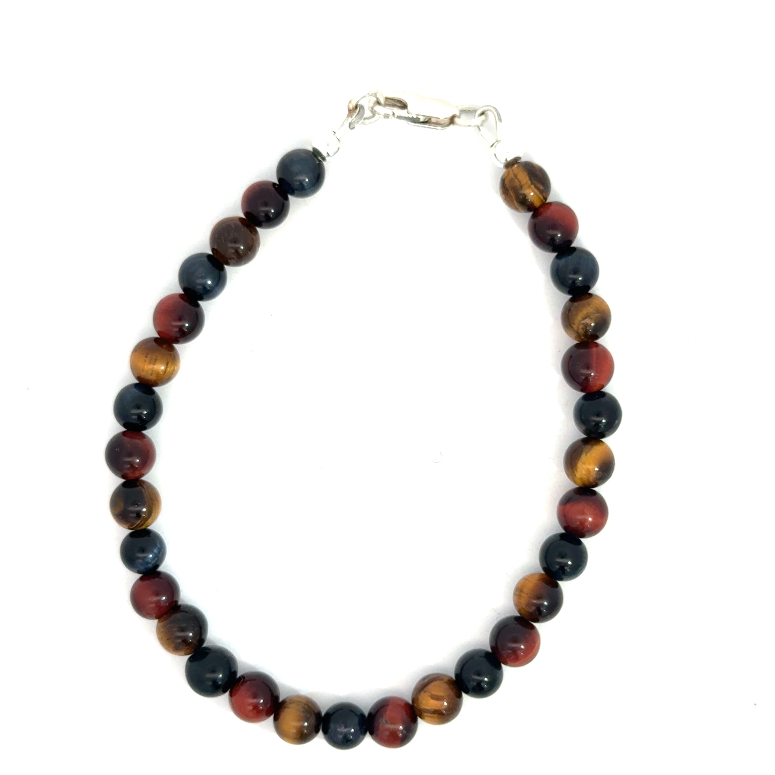 Tiger Eye Trio Gemstone Beaded Bracelet