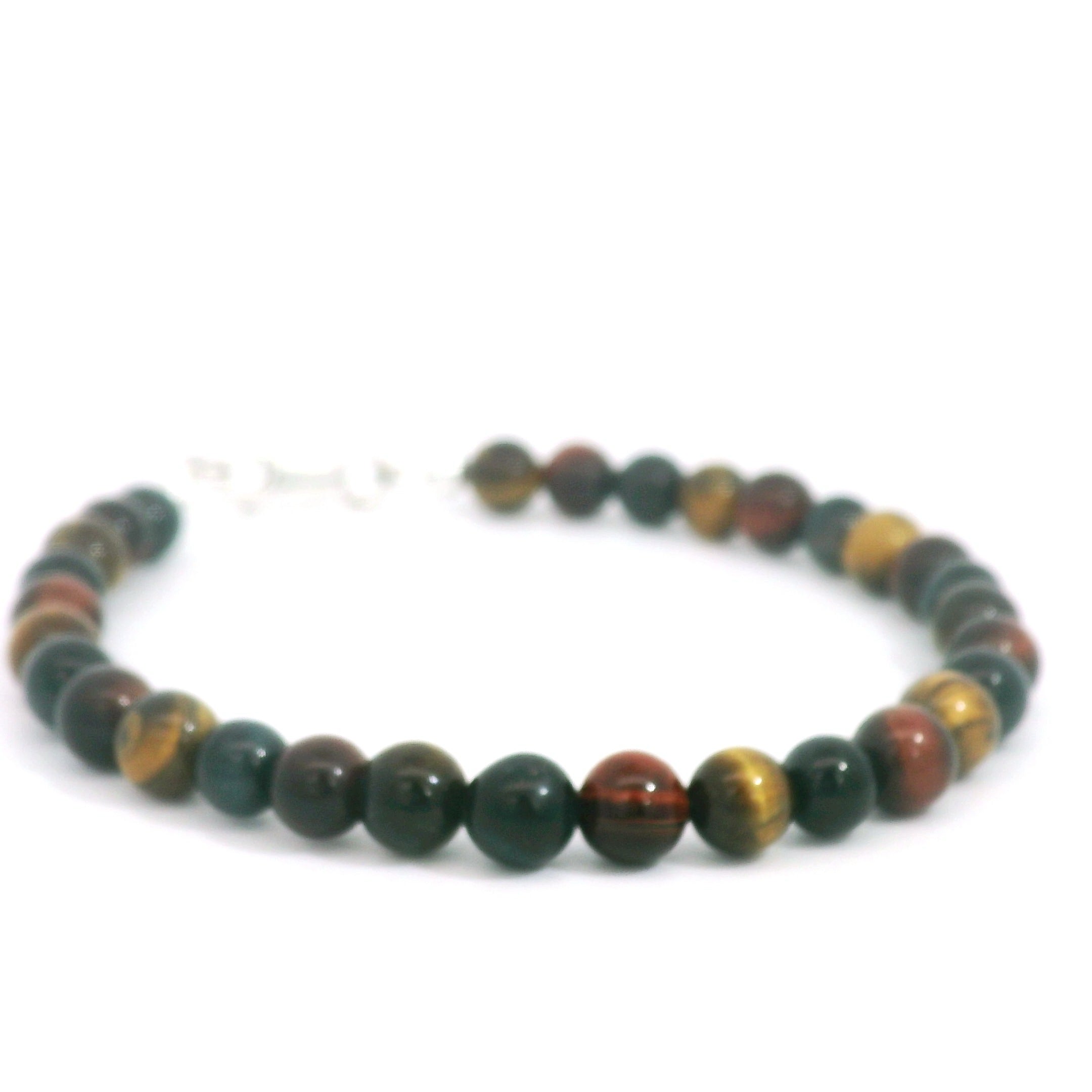 Tiger Eye Trio Gemstone Beaded Bracelet