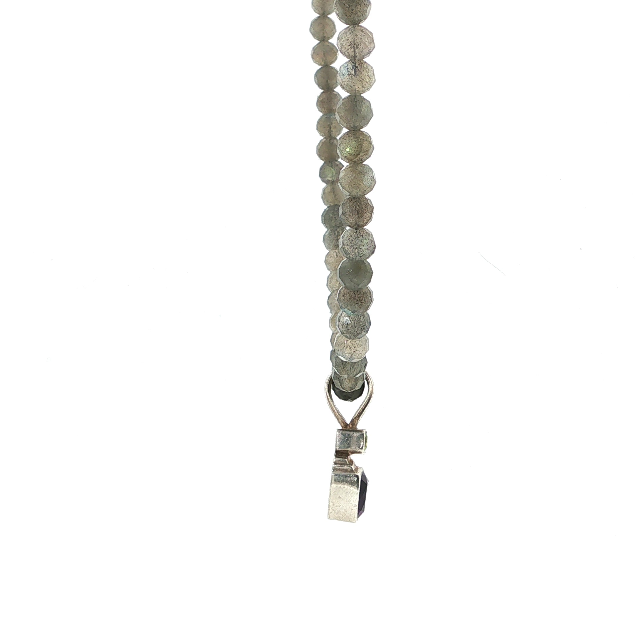 Labradorite, Amethyst & Peridot Sterling Silver Necklace