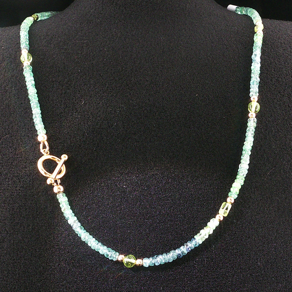 Kornerupine & Peridot Gold-Filled Beaded Necklace