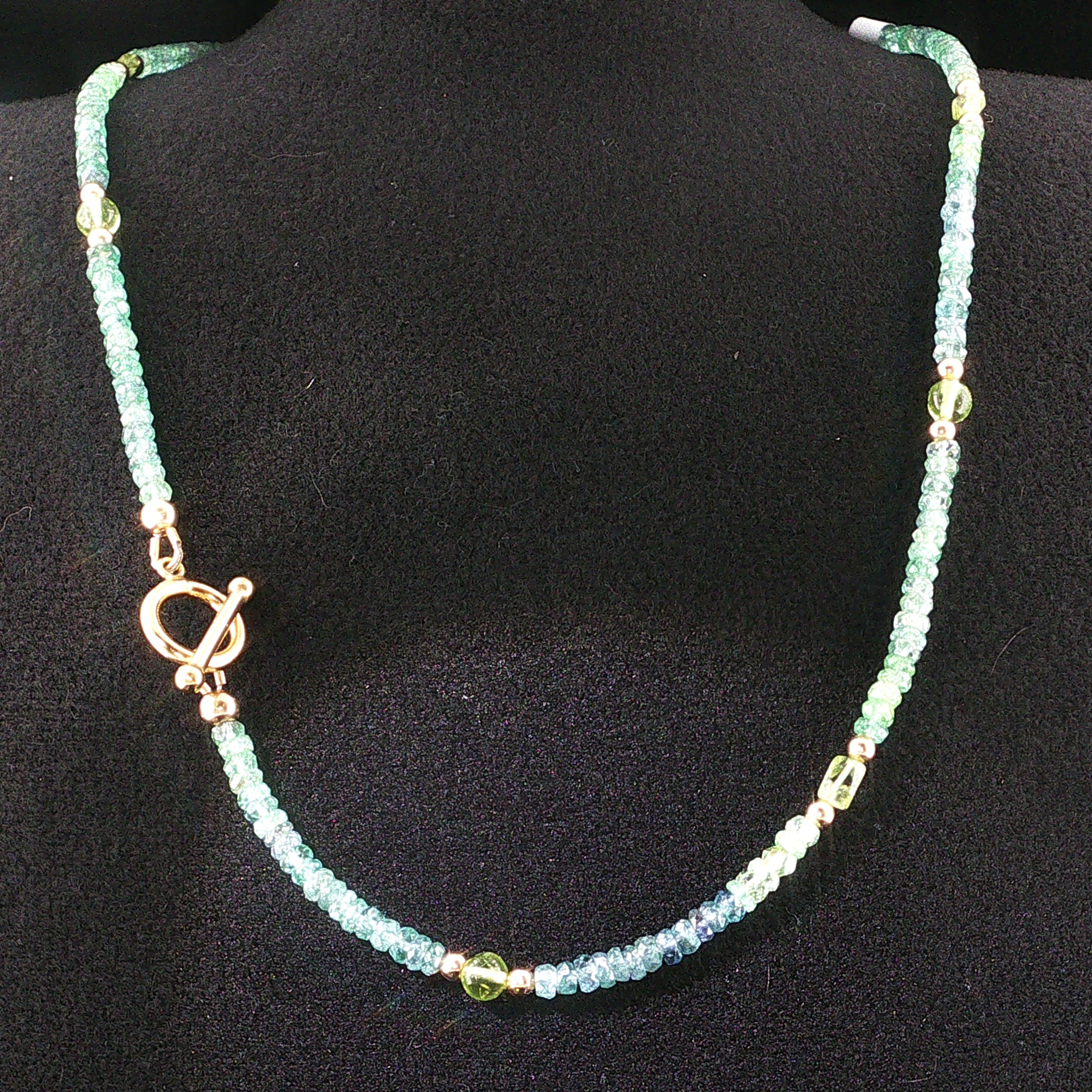 Kornerupine & Peridot Gold-Filled Beaded Necklace