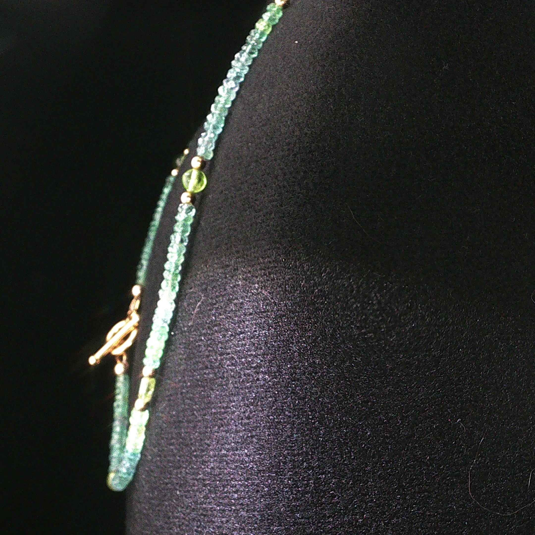 Kornerupine & Peridot Gold-Filled Beaded Necklace