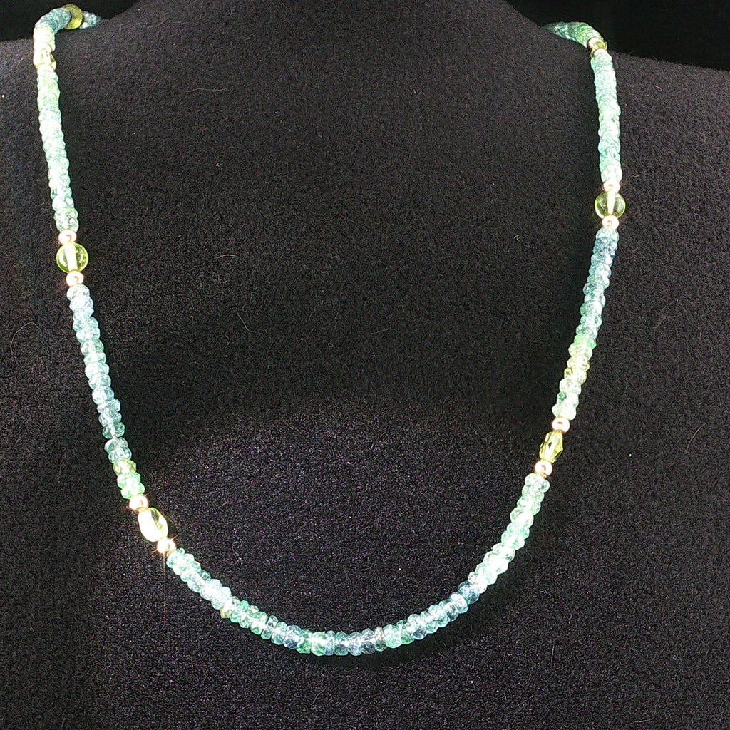 Kornerupine & Peridot Gold-Filled Beaded Necklace