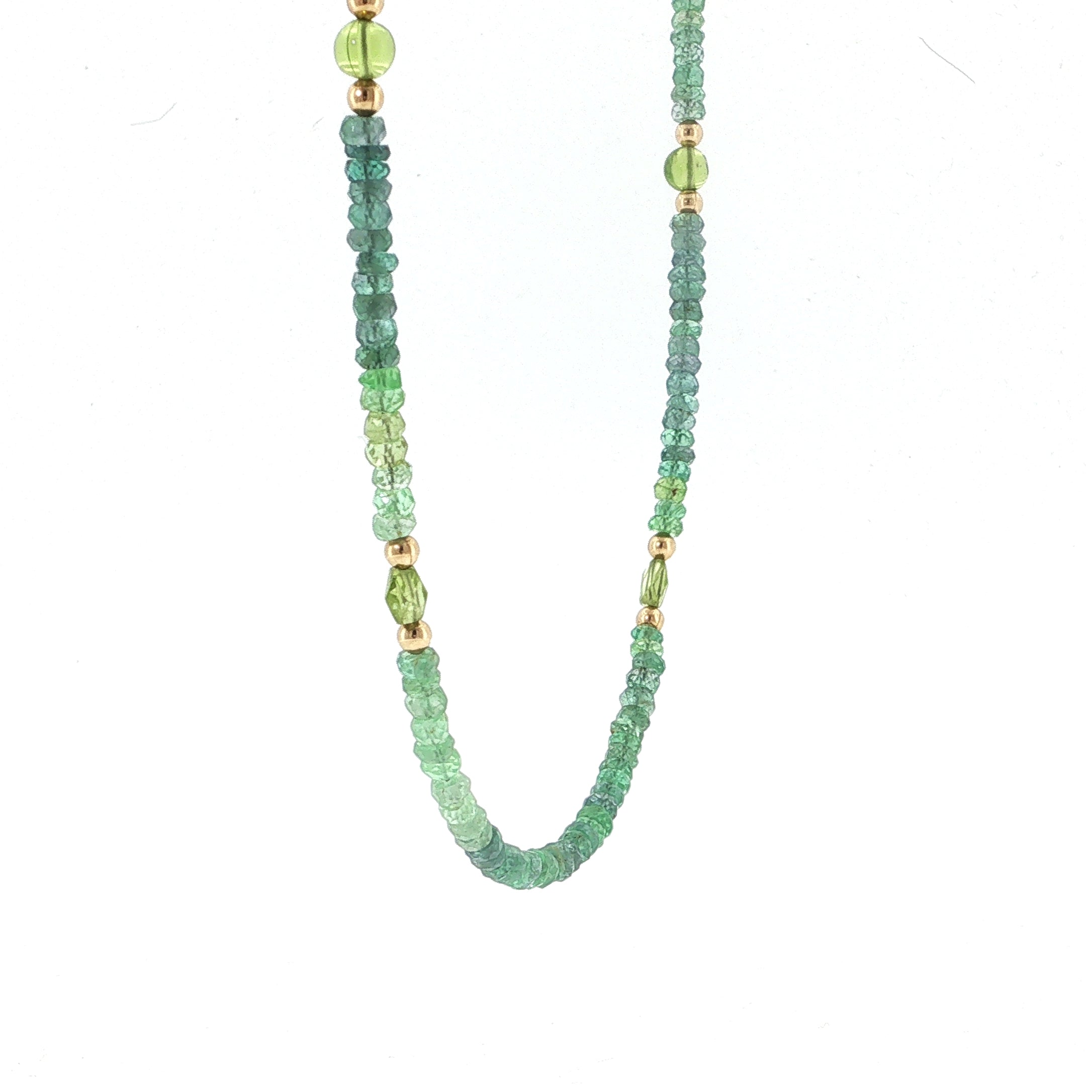 Kornerupine & Peridot Gold-Filled Beaded Necklace