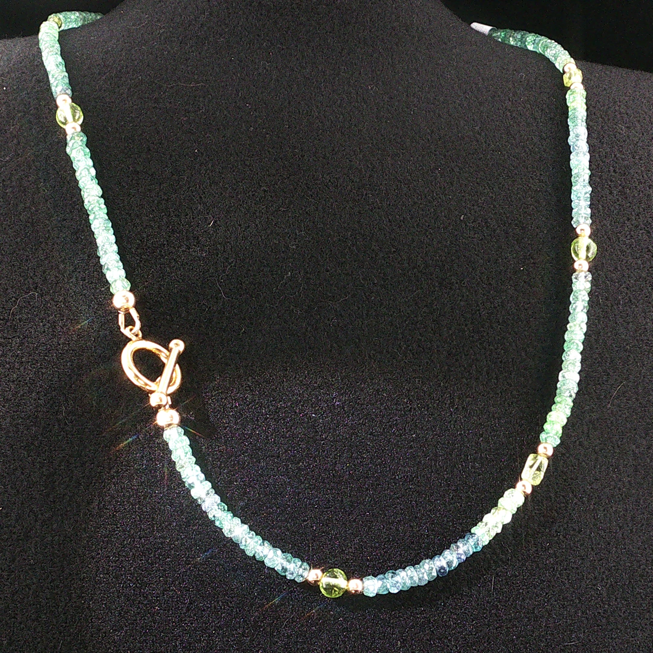 Kornerupine & Peridot Gold-Filled Beaded Necklace