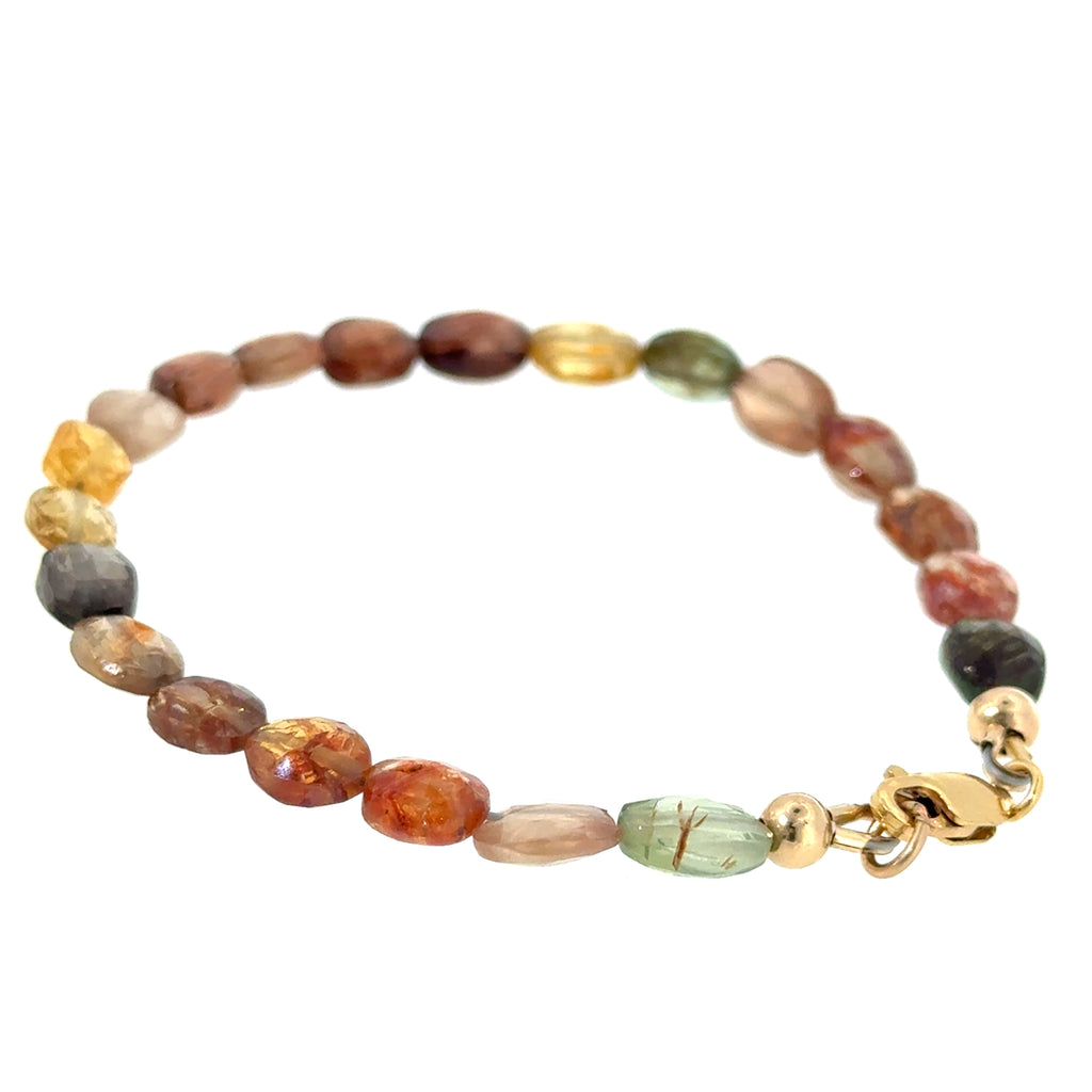 Multi-Sapphire Gemstone Beaded Bracelet