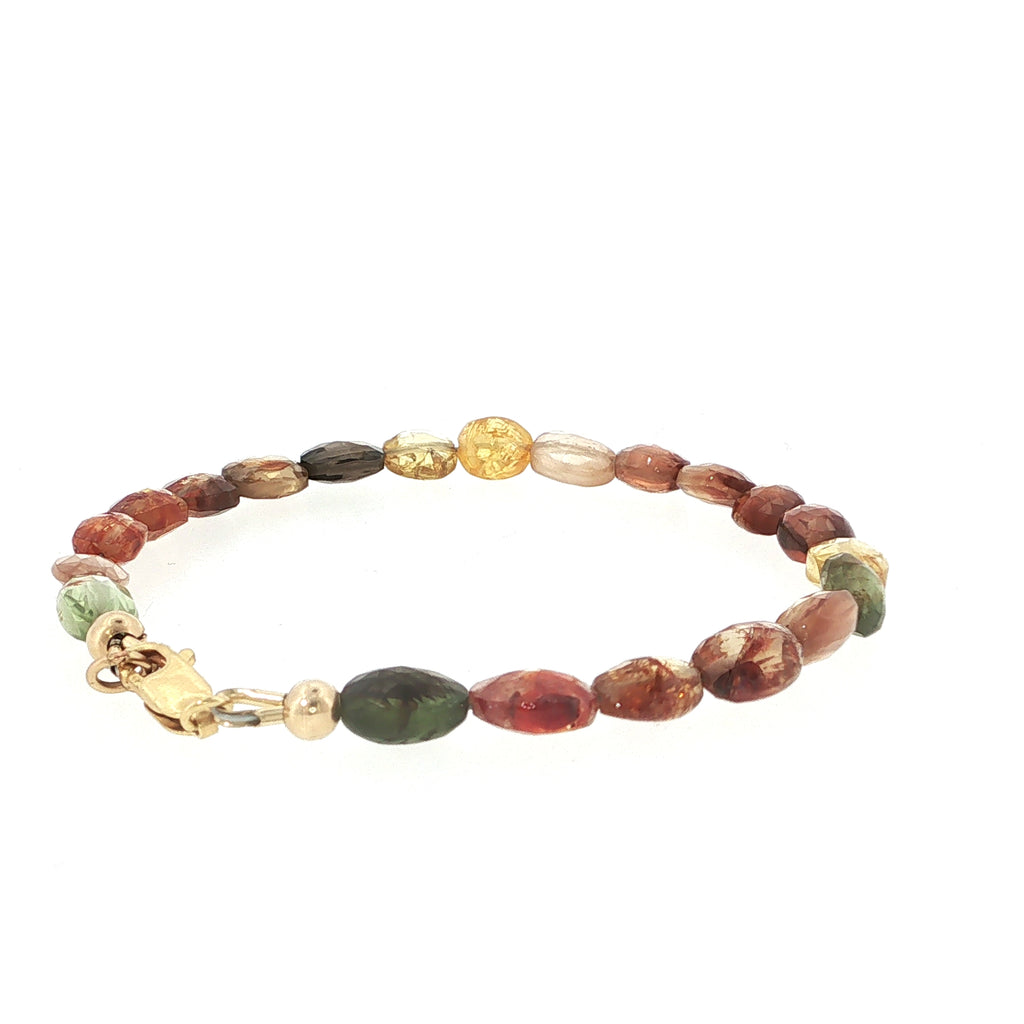 Multi-Sapphire Gemstone Beaded Bracelet