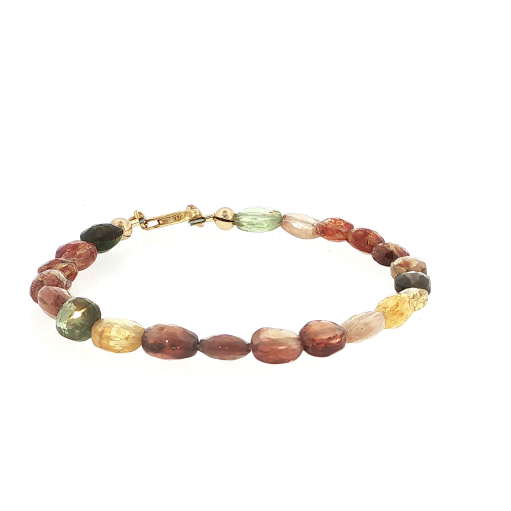 Multi-Sapphire Gemstone Beaded Bracelet