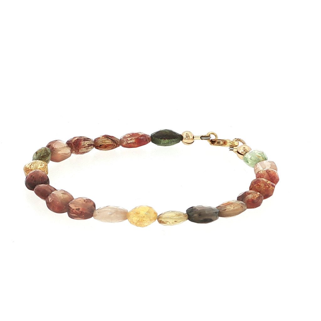 Multi-Sapphire Gemstone Beaded Bracelet