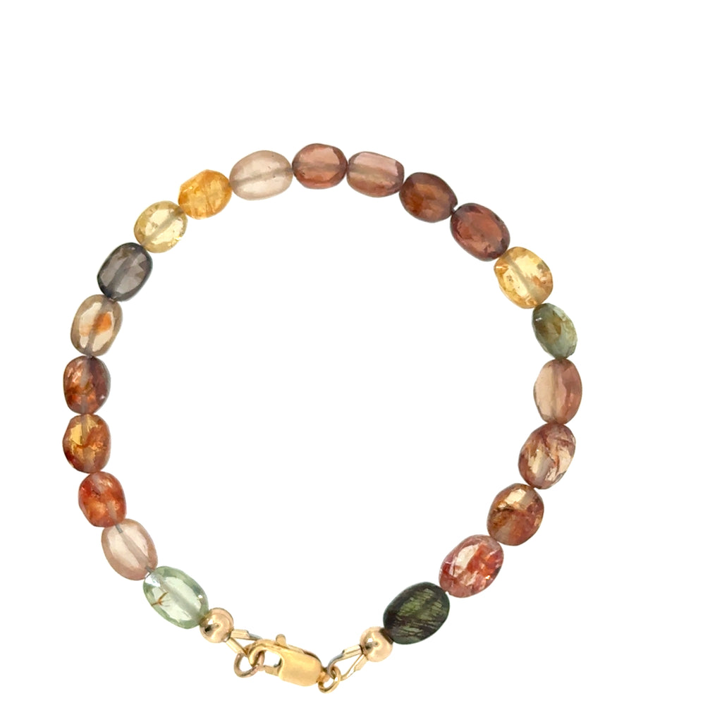 Multi-Sapphire Gemstone Beaded Bracelet