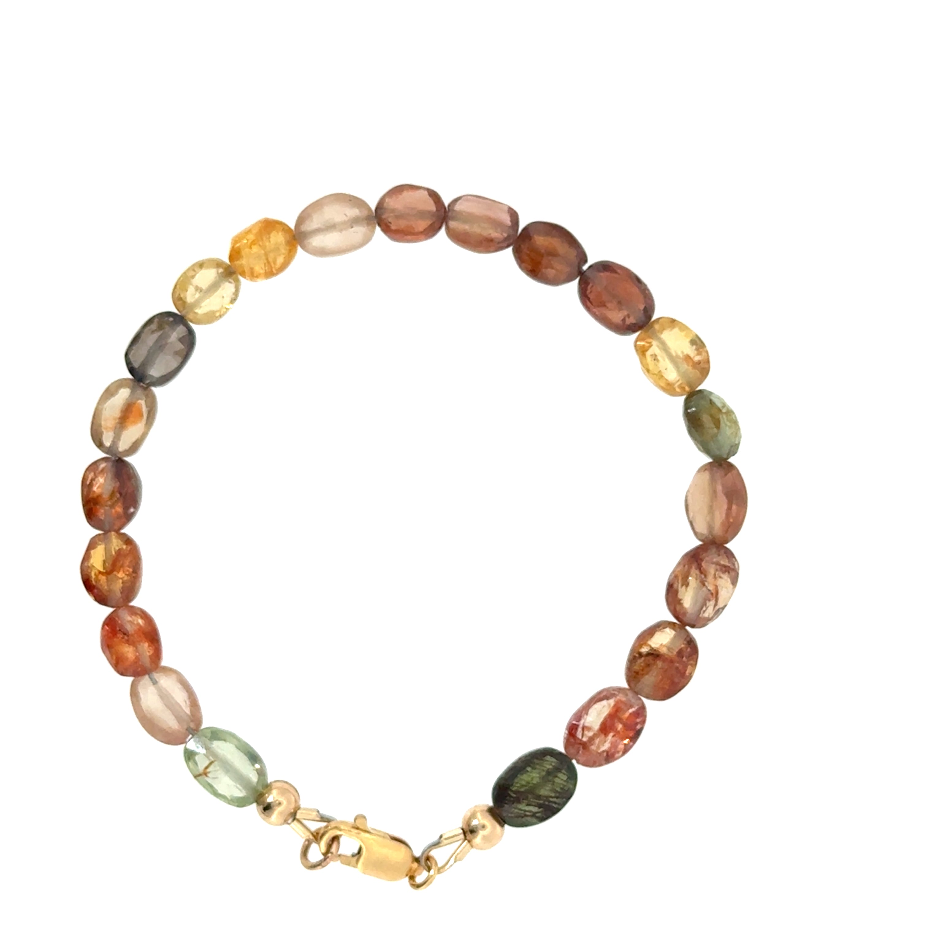 Multi-Sapphire Gemstone Beaded Bracelet