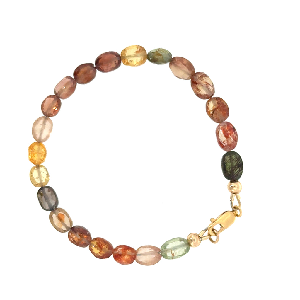 Multi-Sapphire Gemstone Beaded Bracelet