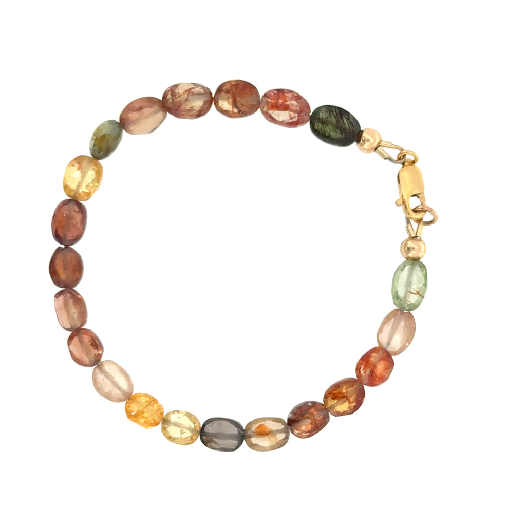 Multi-Sapphire Gemstone Beaded Bracelet