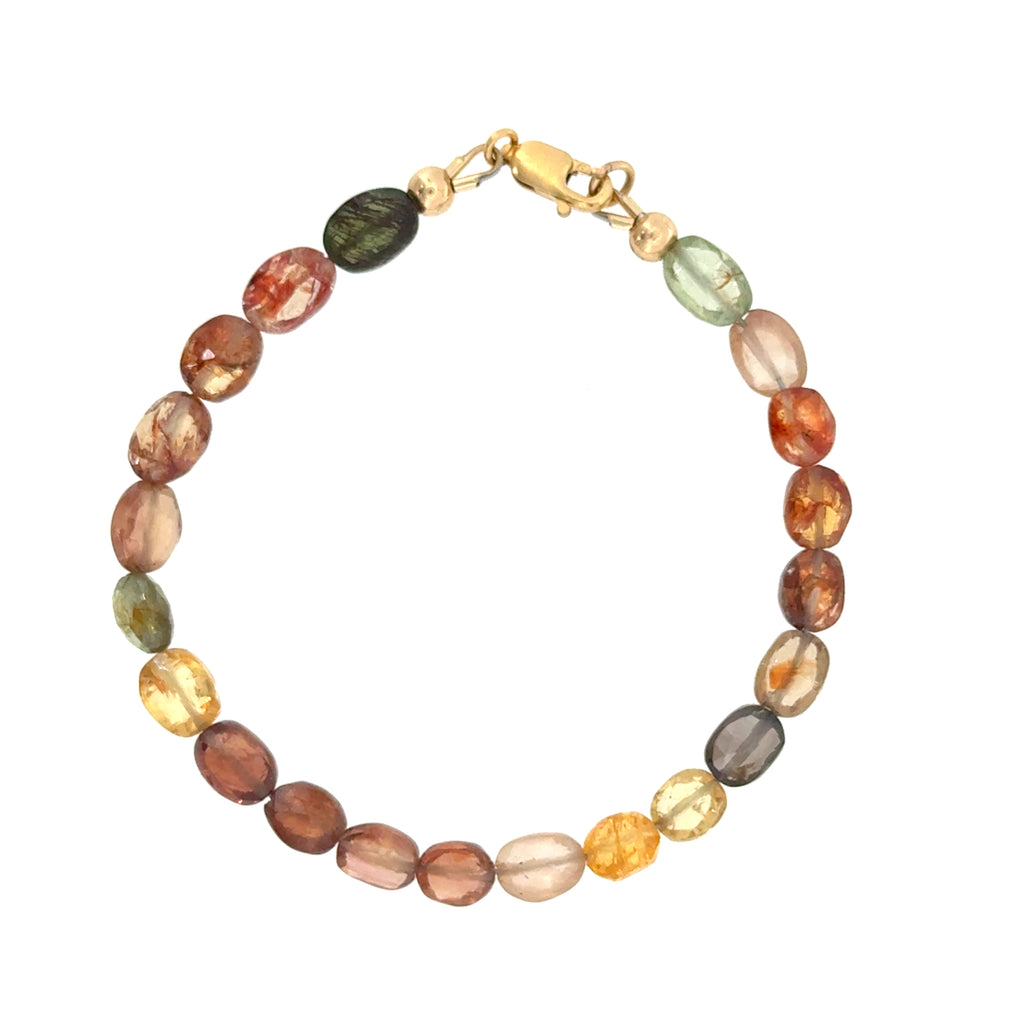 Multi-Sapphire Gemstone Beaded Bracelet