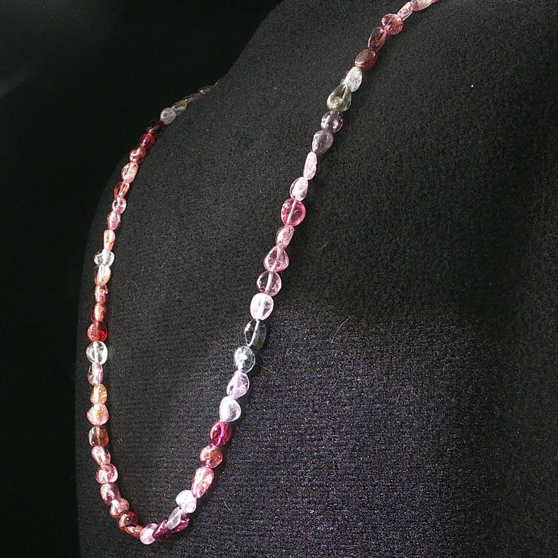 Multi Red Spinel Gemstone Beaded Necklace