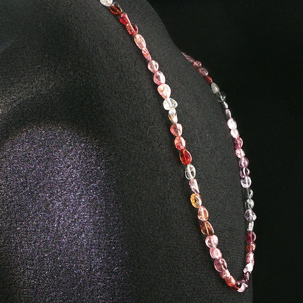 Multi Red Spinel Gemstone Beaded Necklace