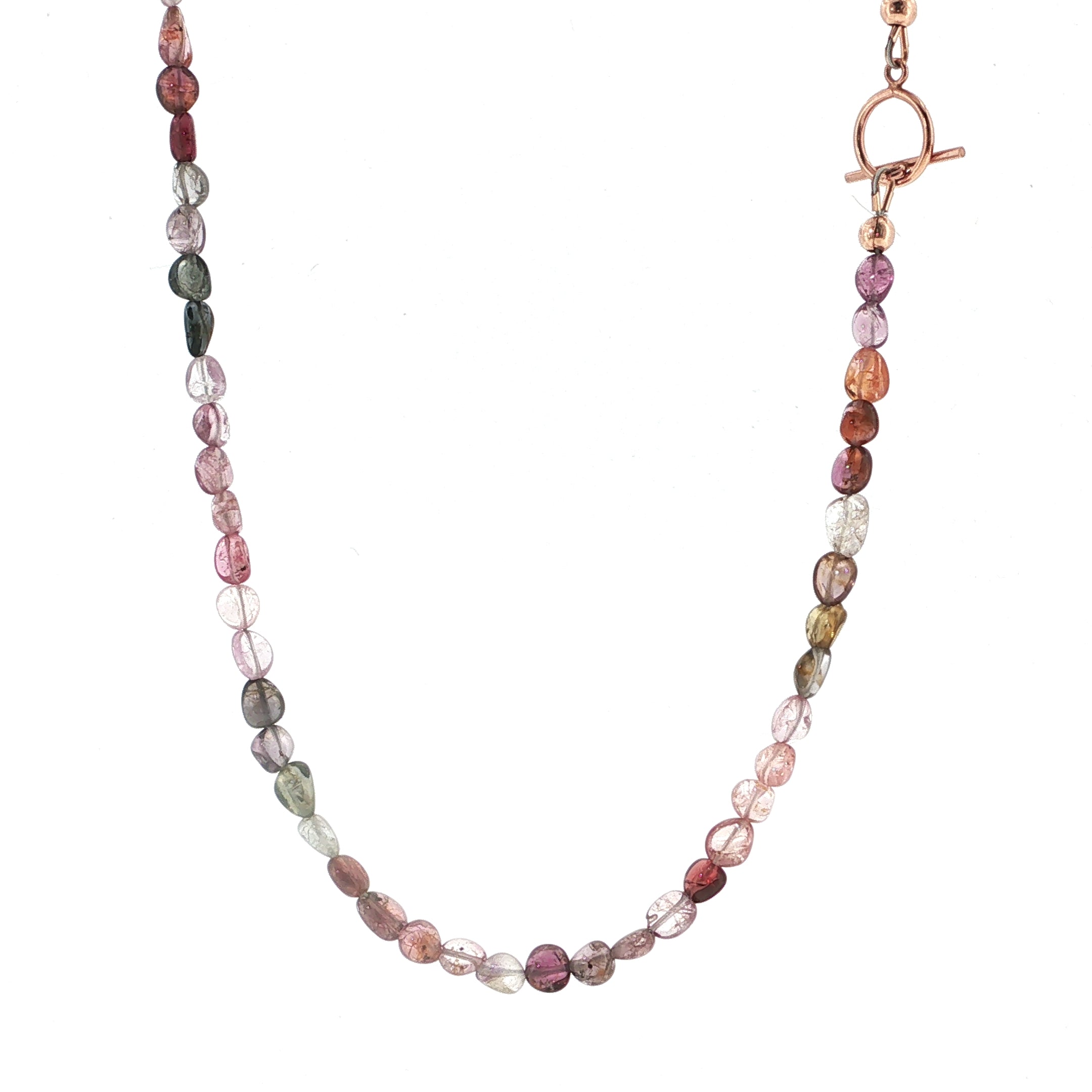 Multi Red Spinel Gemstone Beaded Necklace