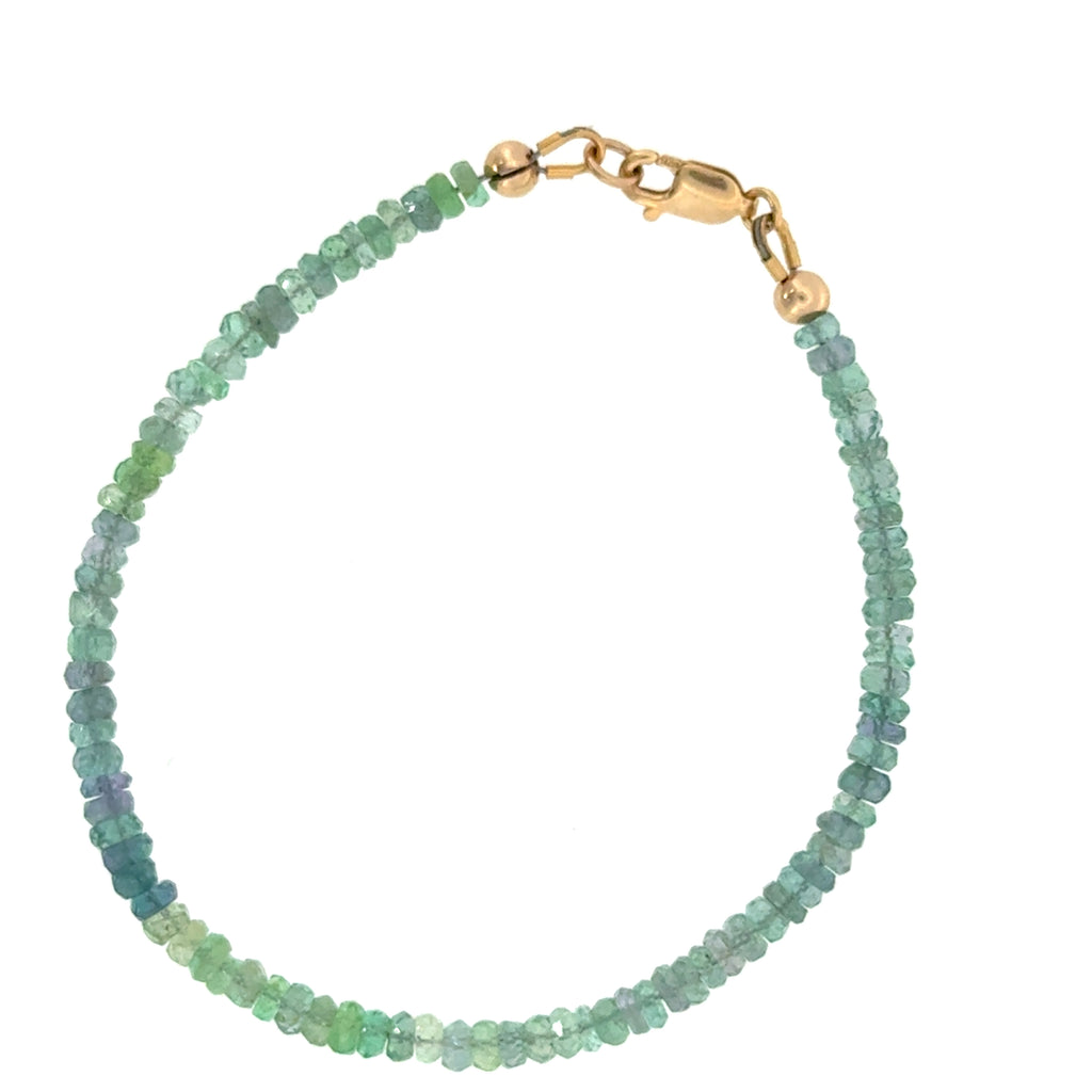 Kornerupine & Peridot Gold-Filled Beaded Bracelet