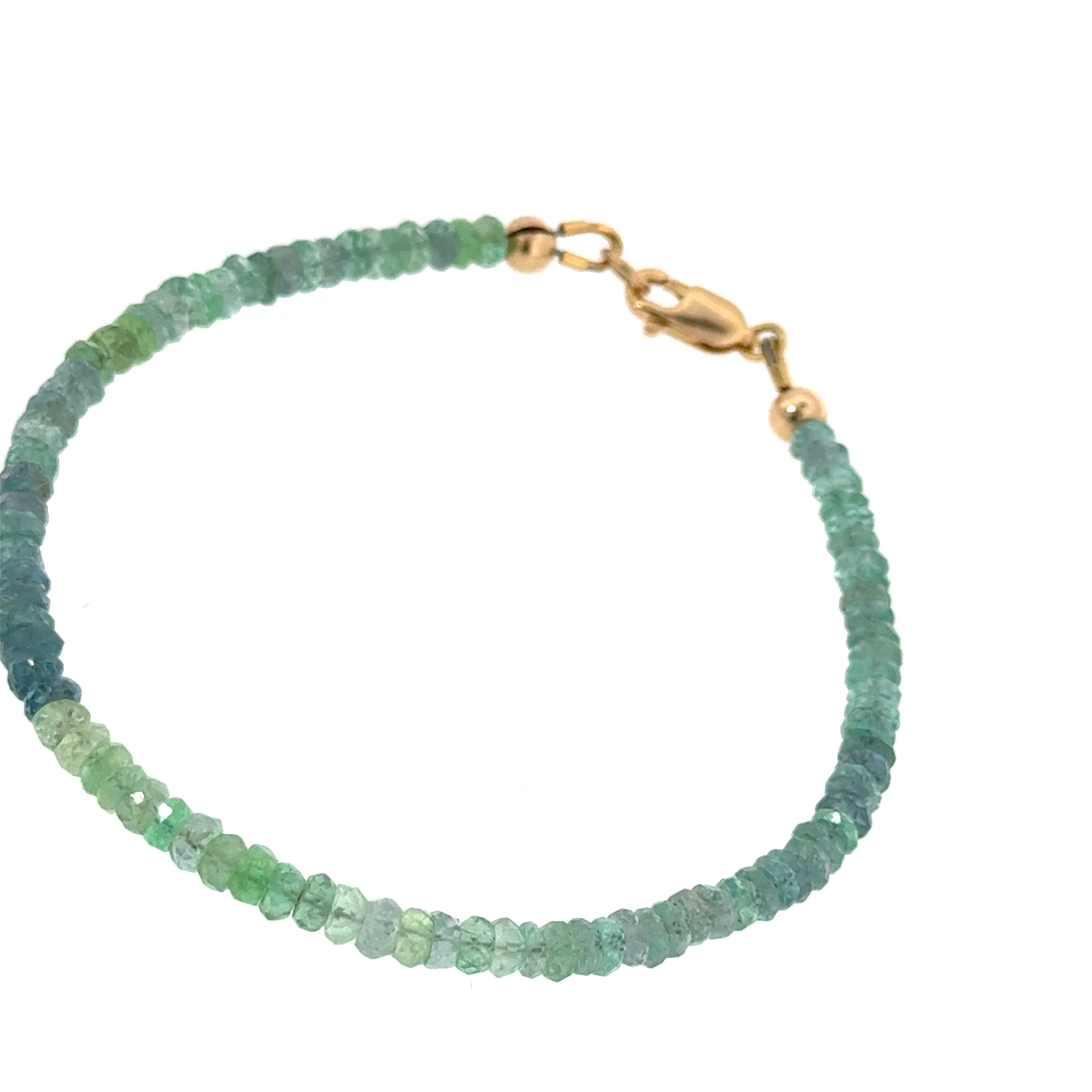 Kornerupine & Peridot Gold-Filled Beaded Bracelet