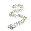 Baroque Pearl "Fire Ball" & Rainbow Moonstone Knotted Necklace